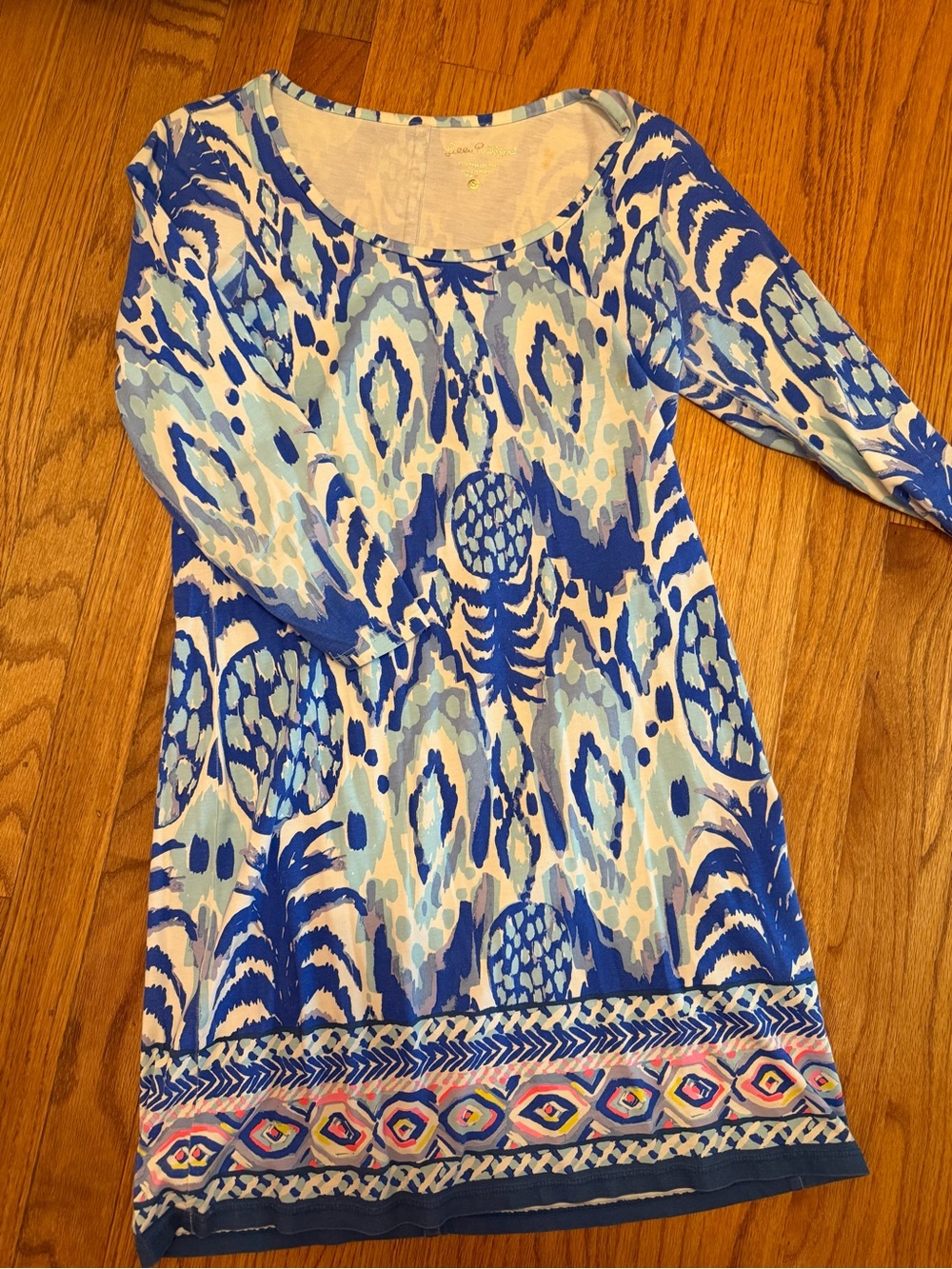 Lilly Pulitzer Blue Multi Ikat-Print Mini Dress
